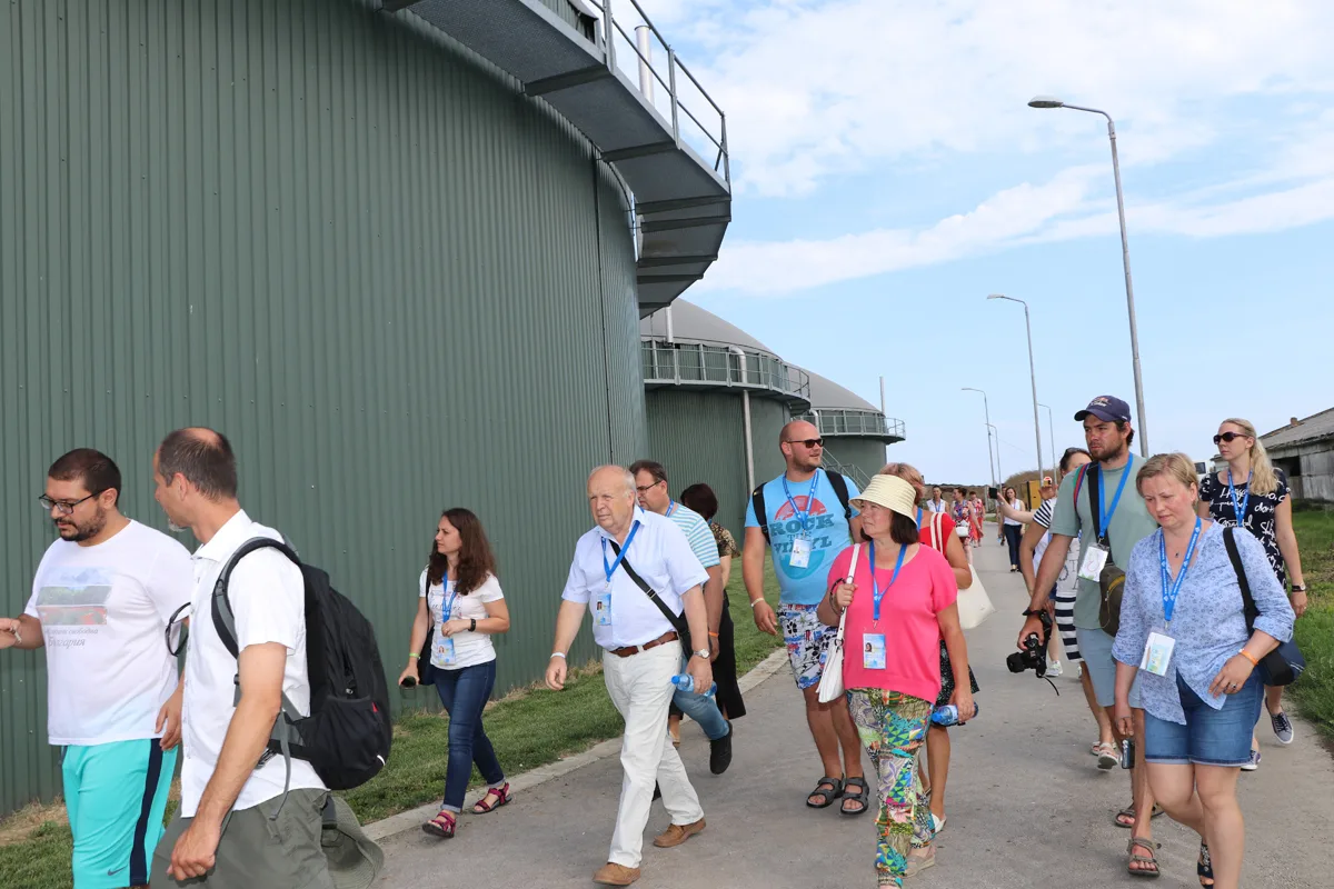 SGEM participants walking together during a technical visit