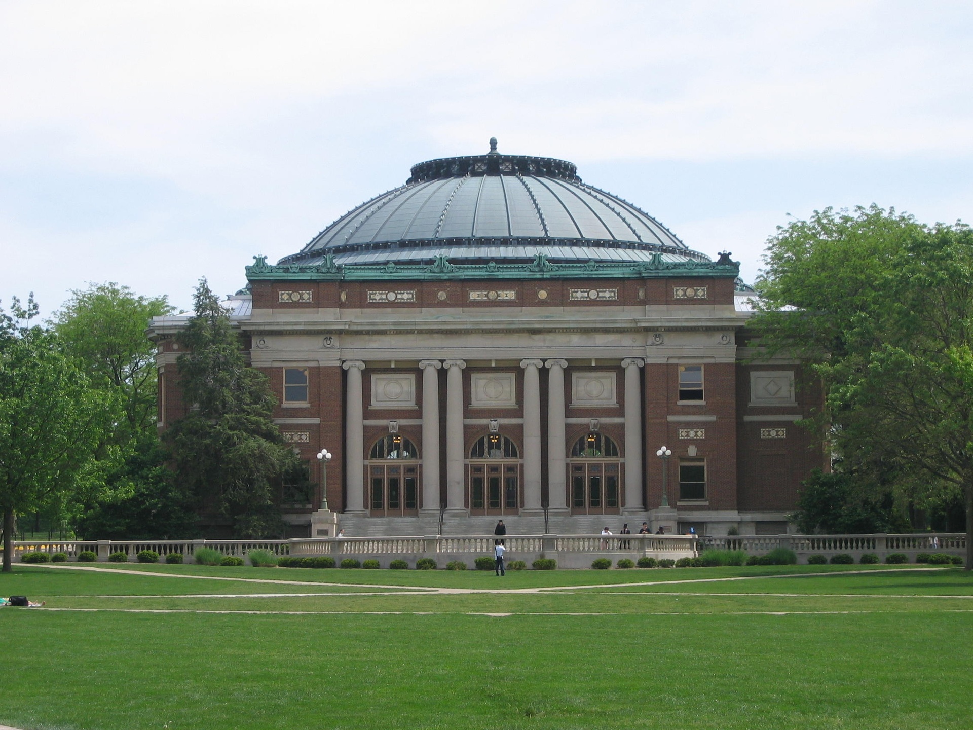 University of Illinois auditorium and lawn