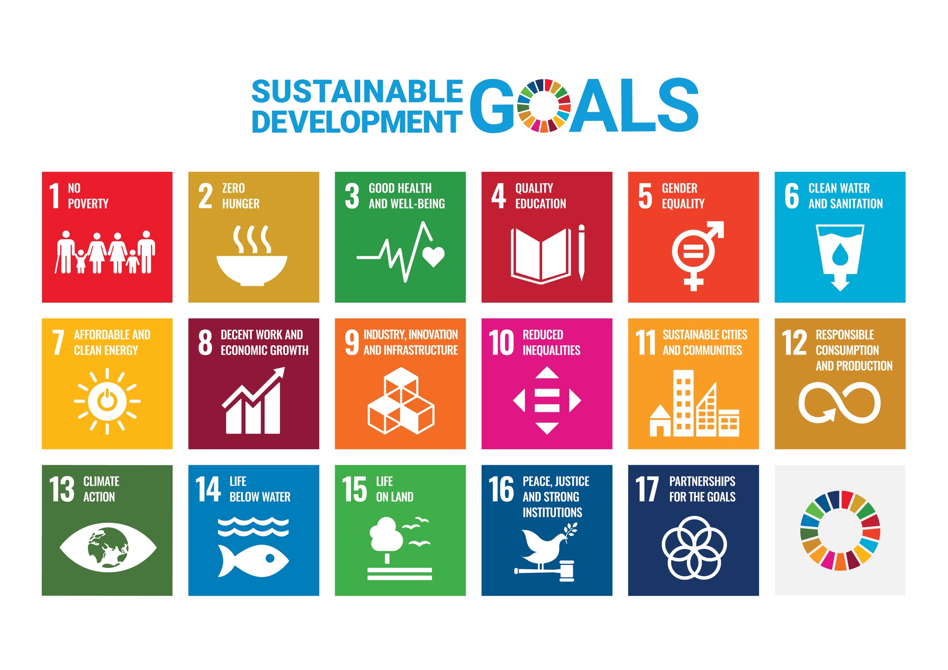 The 17 United Nations Sustainable Development Goals