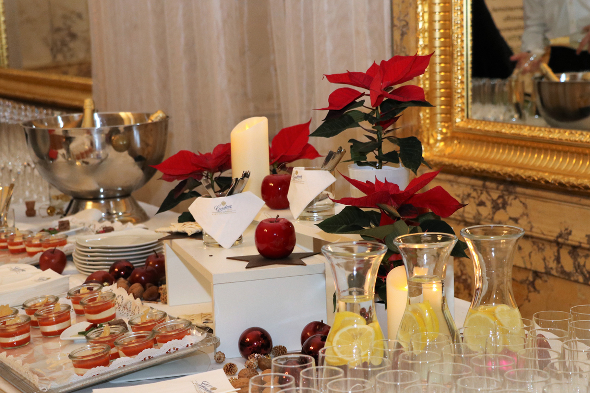 Refreshments arranged for a conference reception