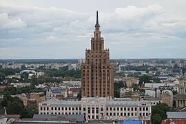Latvian Academy of Sciences building in Riga