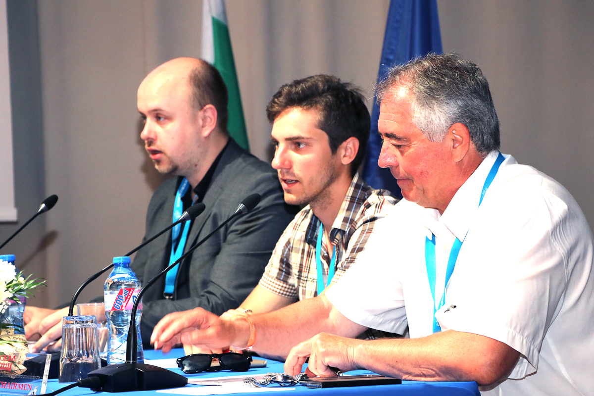 Three panel members following an SGEM presentation